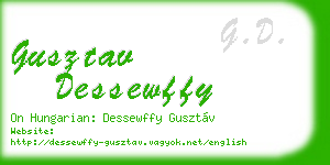 gusztav dessewffy business card